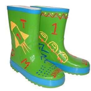 FUNKY WELLIES - COLOREAZĂ-ȚI PROPRIILE CIZME - VERDE / MĂRIME: 30