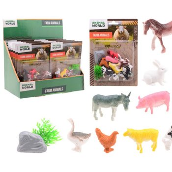 ANIMAL WORLD - Set Animale de Fermă 12 Piese - &icirc;n Display (12 buc)