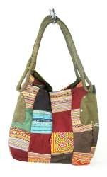 Geantă Patchwork Mare B-FAIR Verde (1 buc)