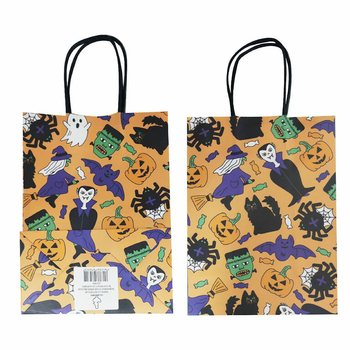 Pungi de cadou din h&acirc;rtie Halloween 16x9x22 cm (12 buc.)