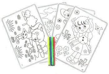 SET PLANȘE DE COLORAT CU CARIOCI (12 buc.)