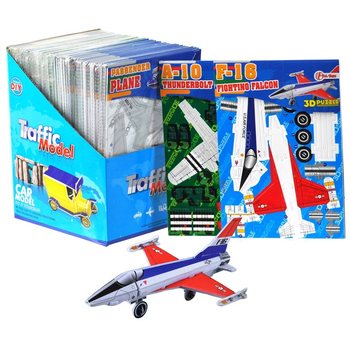 Puzzle-uri 3D avioane în display (64 buc.)