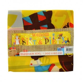 BANNER DE BUN VENIT SINTERKLAAS & PIET XXL 300 X 60 CM (7 buc.)