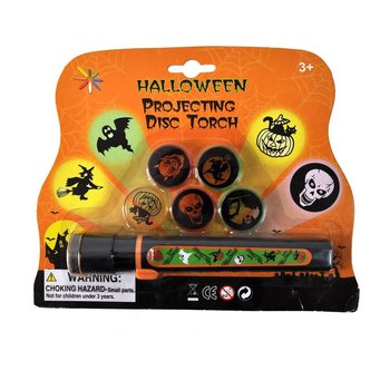Lanternă de proiecție Halloween pe card (cu 6 accesorii)