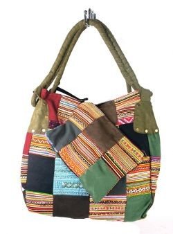 Art.nr: 97731B - GEANTĂ PATCHWORK B-FAIR MICĂ VERDE (1 buc)