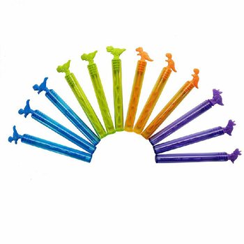 Baghete cu baloane de săpun dinozaur colorate (12 buc.)