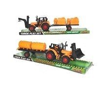 Tractor de jucărie cu remorcă pe blister (2 piese)