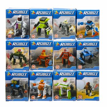 Cărămizi de Construcție Roboți (12 bucăți &icirc;n Display)