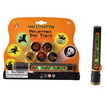 Lanternă de proiecție Halloween pe card (cu 6 accesorii)