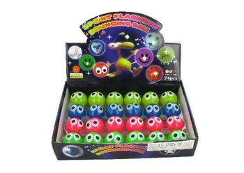 Minge Ricoșeu Luminoasă cu Ochi &icirc;n Display (24 buc.)