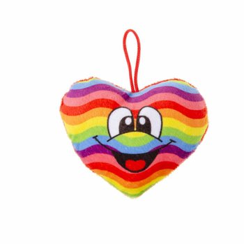 INIMĂ DE PLUȘ CURCUBEU SMILEY (24 buc.)