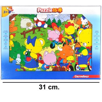 Puzzle Mare de 15 Piese - Model Ursuleț (Set 12 buc.)