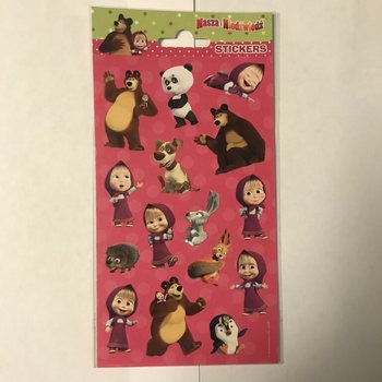 Stickere MASHA ȘI URSUL, Dim. 20 x 10 cm (10 buc.)