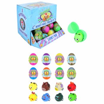 Display Animale de Fermă Pull Back în Ou cu Surpriză (48 buc.)