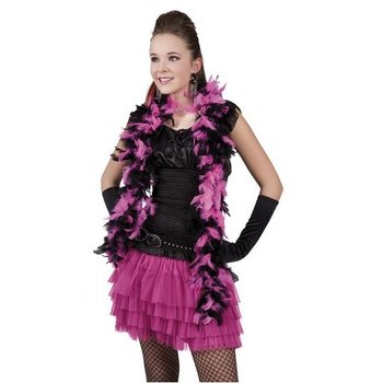 Boa Negru/Roz pentru Prințese 180 cm (6 buc.)