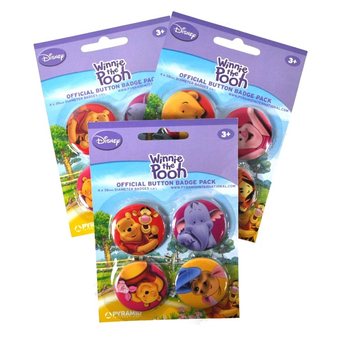 Set de 4 Insigne Disney Winnie de Pluș (24 buc.)