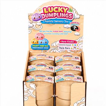 RAGE - LUCKY DUMPLINGS - Jucărie Squishy Bun Dumplings MARE Dim. 8.5 x 8.5 x 4.8 Cm - &Icirc;N DISPLAY (12 buc.)