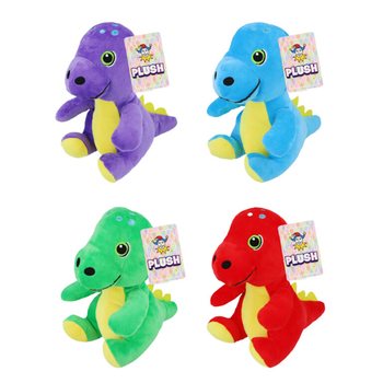 Dinozaur din pluș - 19 cm înălțime - culori mixte (12 buc.)