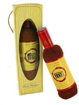 Prosop &icirc;n Formă de Sticlă de Vin &icirc;n Cutie Cadou (Set de 2)