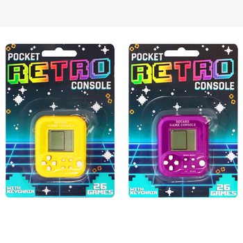 MINI CONSOLĂ JOCURI RETRO CU BRELOC - 26 JOCURI (6 buc.)