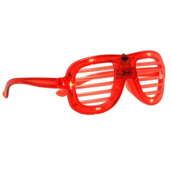 Ochelari SHUTTER SHADES cu Iluminare LED - Culoare: Roșu (12 buc.)