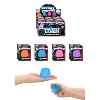 SQUEEZE GUM DROP - CU UMPLUTURĂ TIP ZAHĂR - DISPLAY (12 buc.)