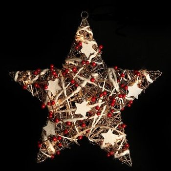 STEA DE CRĂCIUN LUMINOASĂ MARE DECORATIVĂ 45 CM (2 buc.)