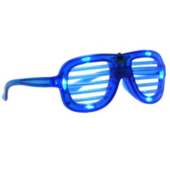 OCHELARI SHUTTER SHADES CU ILUMINARE - ALBASTRU (12 buc.)