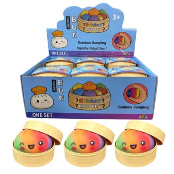 RAGE - RAINBOW Squishy Bun Dumplings MARI (Dim. 8.5 x 8.5 x 4.8 Cm) - Viral 2026 Fidget Toy (12buc.)