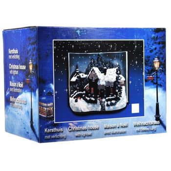 Sat de Crăciun &icirc;n Formă de Carte cu Iluminare Glow