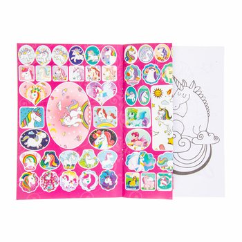 Carte de Colorat Unicorn cu Autocolante 20x14 cm (24 buc)