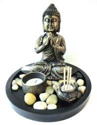Set Suport Lumânare și Tămâie Buddha (1 buc.)