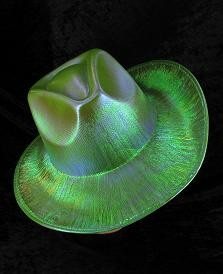 Pălărie de Cowboy cu Sclipici - Verde (6 buc.)