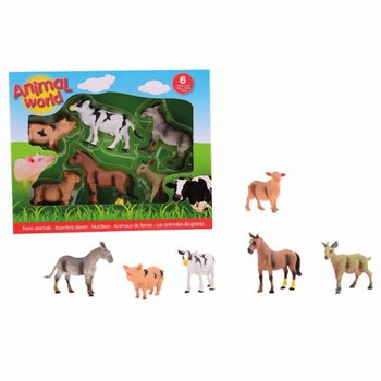 ANIMAL WORLD - SET DE JOACĂ CU 6 FIGURINE ANIMALE DE FERMĂ (1 buc.)