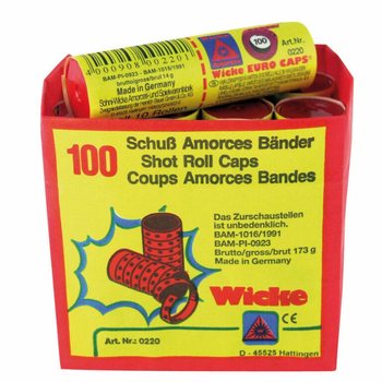 WICKE - CAPSE PE BANDĂ DE H&Acirc;RTIE 100 FOCURI - 12 ROLE A C&Acirc;TE 100 FOCURI (Set 12 role)