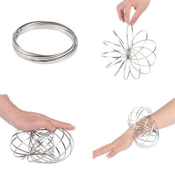 Magic Rings / Flow Rings - Inel Magic 3D Kinetic - ARGINTIU | &Icirc;N CUTIE (10 buc.)