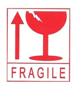 Etichetă FRAGILE / Autocolant FRAGIL (45 coli)