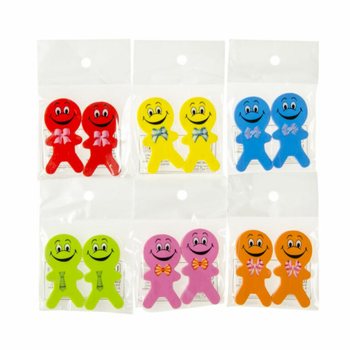Gume de șters Smiley Vesele 2 piese (36 seturi)