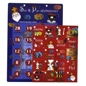 CALENDAR NUMĂRĂTOARE INVERSĂ MOȘ NICOLAE - MODEL 1 (12 buc.)