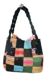 Geantă patchwork B-FAIR mare neagră (1 buc.)