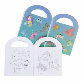 Cărți de colorat Animale Marine cu autocolante (48 buc)