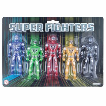 SUPER FIGHTERS - 5 Figurine de Acțiune pe Card (6 buc.)