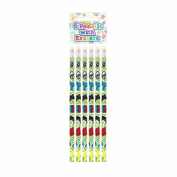 Set Creion și Radieră Gamer (6 piese) - Cutie de expunere (24 seturi)