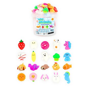 Mix figurine Squishy &icirc;n găleată (100 bucăți)