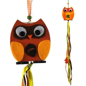 AGĂȚĂTOARE DECORATIVĂ - MODEL: BUFNIȚĂ DIN LEMN (8 buc.)