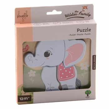 JOUECO - THE WILDIES FAMILY MIX PUZZLE DIN LEMN - De la 12 Luni (12 buc.)