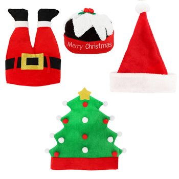 MIX CĂCIULI DE CRĂCIUN AMUZANTE DELUXE - XMAS CAPS (6 buc.)