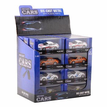 MAȘINI DIE CAST SUPER SPORT, SCARA 1:43 &Icirc;N DISPLAY (24 buc.)