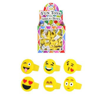 Inele pentru copii model: Smiley în display (156 buc.)