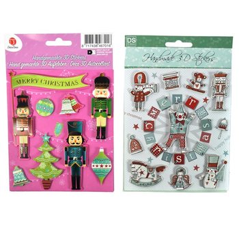 Set Stickere de Crăciun 3D Asortate (6 buc.)